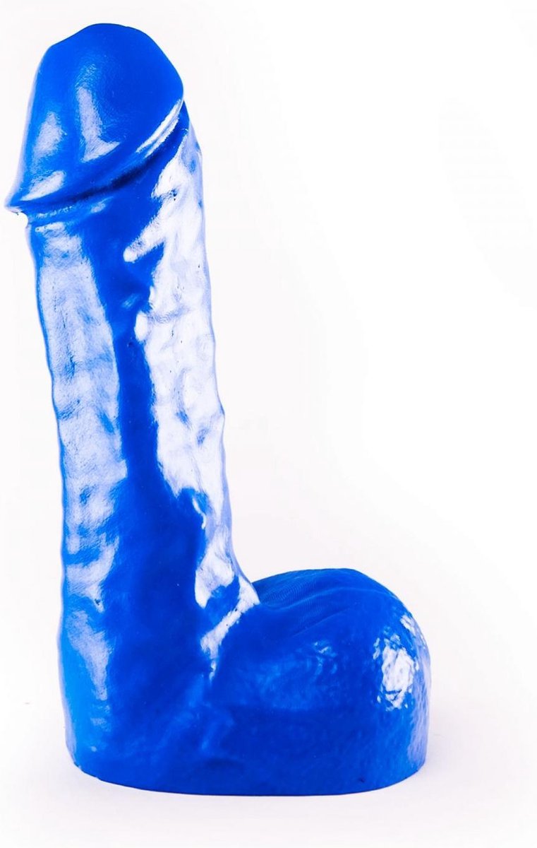 All Blue Klassieke Dildo 19 x 4,8 cm - blauw