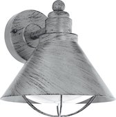 EGLO Vintage Barrosela - Buitenverlichting - Wandlamp - 1 Lichts - Antiek Zilver