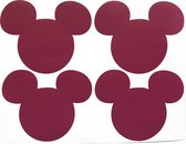 Donker roze Mickey Mouse - kinderkamer stikker Mickeymouse - wandversiering disney - mickey voor de kids - 12 stuks van 6,5 x 8cm