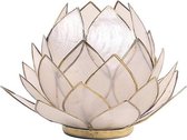 Lotus sfeerlicht naturel groot - 15x15 - Schelp - Naturel - Goudkleurig
