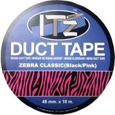 IT'z duct tape - Roze zebra - 10m