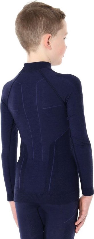 Brubeck - Jongens Wol Shirt - Thermo Ondergoed - Thermoshirt - Marineblauw -... | bol.com