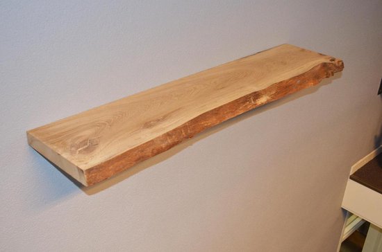Zwevende boomstam houten wandplank boekenplank 75 cm zwevend plank eikenhout bol.com