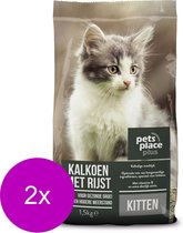 Pets Place Plus Kittens - Nourriture pour chat - 2 x Riz à la dinde 1,5 kg