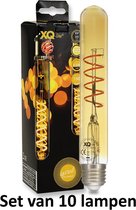Filament LED Tube (T30)|E27 | 2.5w |  2000K = Super Warm wit | = 16 Watt gloeilamp | Set van 10 lampen