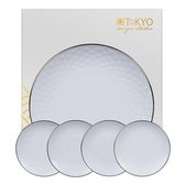 Tokyo Design Studio - Nippon White Gold Cake Plate Set w/4 Cake Plates 30.5cm & 15cm Star