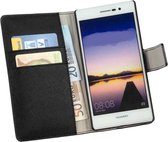 Huawei Ascend P8 Wallet Bookcase hoesje Zwart
