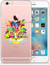Geschikt voor iPhone 6s Siliconen hoesje Cat Color