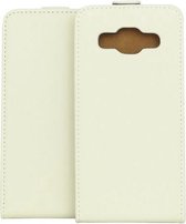 Samsung Galaxy A3 Lederlook Flip Case hoesje Wit