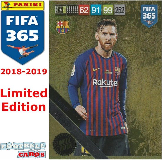 Carte Football Panini Lionel Messi Édition Limitée - Panini