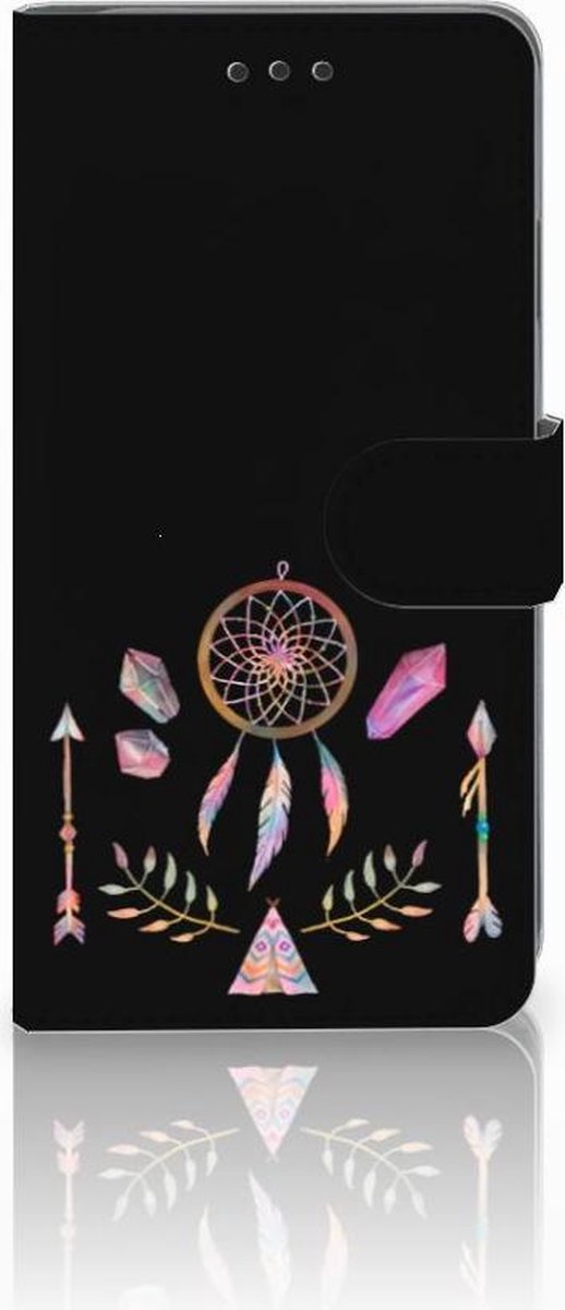 Book Case voor Apple iPhone Xs Max Leuk Hoesje Boho Dreamcatcher