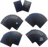 Afbeelding van het spelletje Speelkaarten set waterbestendig – Luxe kaarten – Plastic kaarten set voor poker – Blauw Zwart