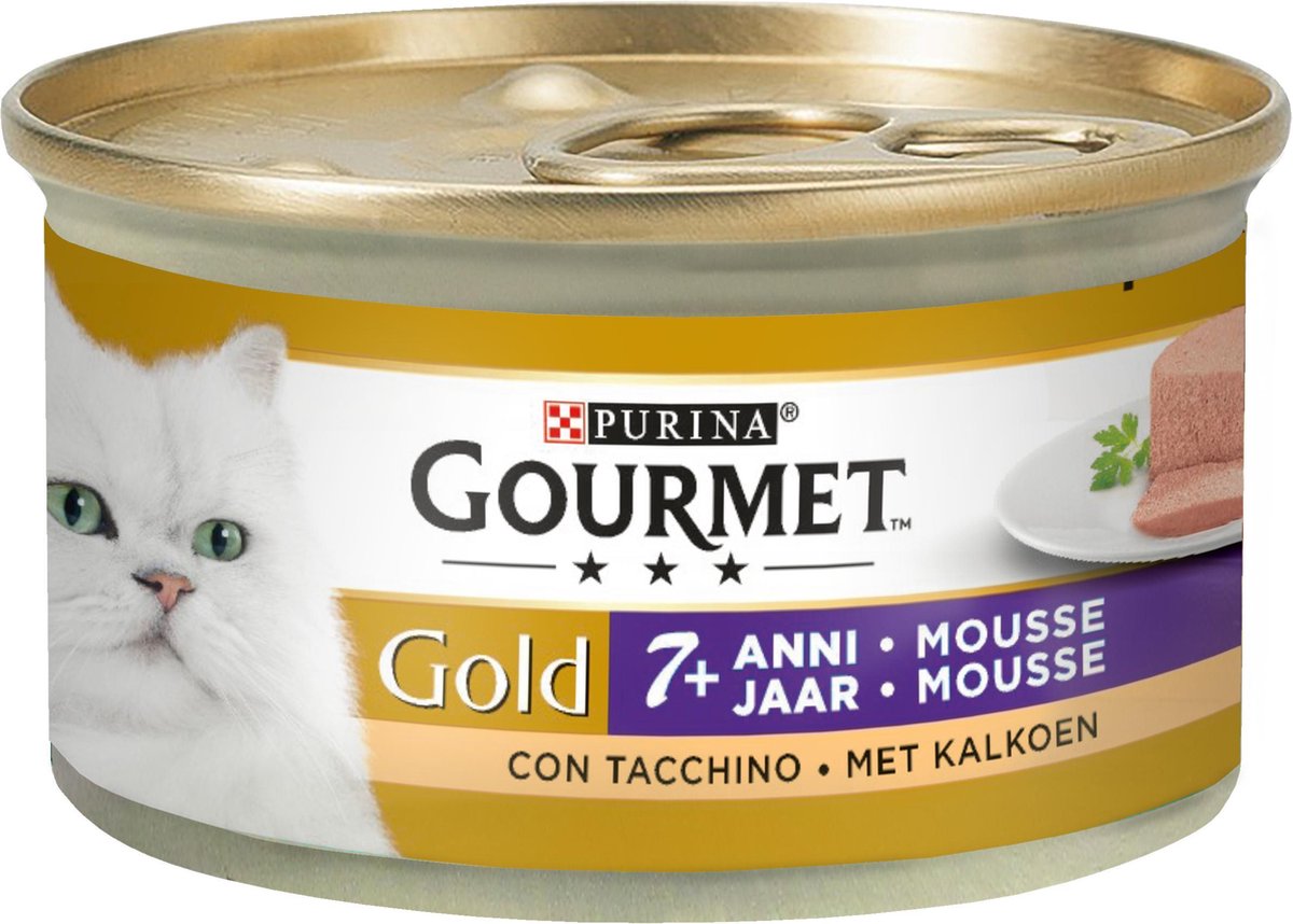 Gourmet Gold Senior Mousse - Kalkoen - 24 x 85 g