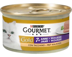 Gourmet Gold Senior Mousse - Kalkoen - 24 x 85 g
