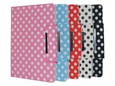 Pocketbook A7 Ereader Diamond Class Polkadot Hoes met 360 graden Multi-stand, Blauw, merk i12Cover