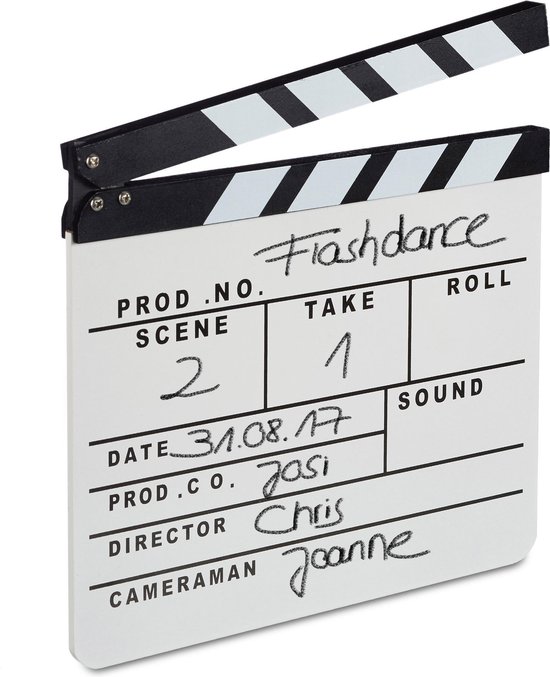 Schramm® Regisseursluik 20x18cm Regisseursluik Filmluik Scèneluik Hollywood Krijtbord Clapbaord