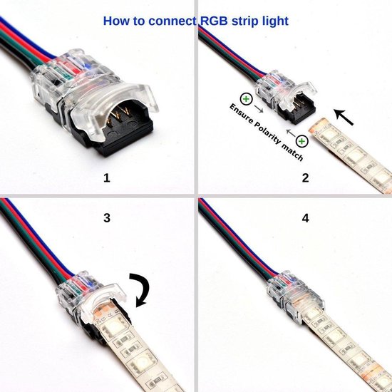 Connecteur RGB Ledstrip étanche 15mm - 4 fils