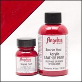 Peinture pour cuir Angelus Scarlet Red 118ml / 4oz - Pour les surfaces en cuir lisse telles que les chaussures, les sacs et les manteaux