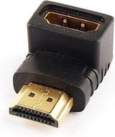 HDMI Male naar HDMI Female met Haakse Connector (Hoek omlaag)