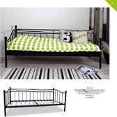 Bedzetel 'Sablo' Zwart 90x200 met lattenbodem (1c)
