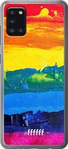 Samsung Galaxy A31 Hoesje Transparant TPU Case - Rainbow Canvas #ffffff