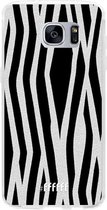 Samsung Galaxy S7 Edge Hoesje Transparant TPU Case - Zebra Print #ffffff