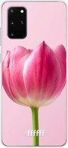 Samsung Galaxy S20+ Hoesje Transparant TPU Case - Pink Tulip #ffffff