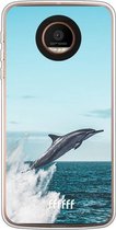 Motorola Moto Z Force Hoesje Transparant TPU Case - Dolphin #ffffff
