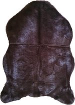 Schapenvacht - Donkerbuin - imitatiebont - 60 x 90 cm - Superzacht