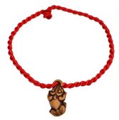 NiSy.nl Gevlochten Touw Armband | Chinees Dier | Rood | 19 cm