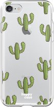 HappyCase Apple iPhone 8 Flexibel TPU Hoesje Cactus Print