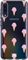 HappyCase Samsung Galaxy A50 Hoesje Flexibel TPU Ijsjes Print