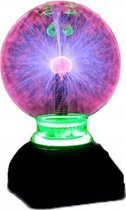 Magische Plasmabol Lamp - Teslabol - Plasma Ball Lamp Op Voet - Bliksem Bal Tesla Lamp - Elektrische Bol Tafellamp - Plasmalamp ø 20Cm Groot - Met Stroom Stekker
