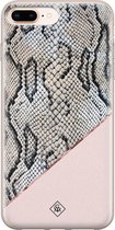 iPhone 8 Plus/7 Plus hoesje siliconen - Snake print | Apple iPhone 8 Plus case | TPU backcover transparant