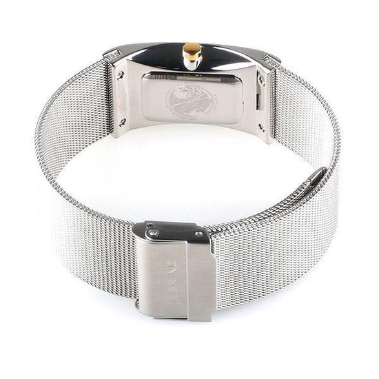 BERING Montre Femme Quartz Classic 22 Mm – Acier Inoxydable Argenté, Verre Saphir, Bracelet Milanais, 5 ATM