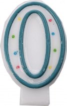 Amscan Verjaardagskaars 0 Jaar 7,3 Cm Wax Blauw