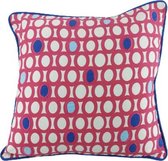 Dutch Decor sierkussenhoes JEANNE - Fuchsia / Blauw - 45 x 45 cm - Polyester - Vierkant