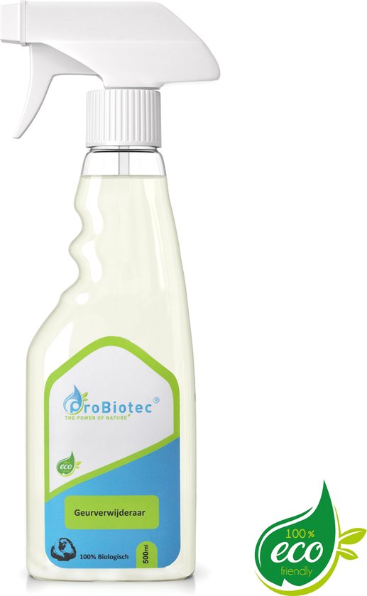 ProBiotec® Geurverwijderaar voor Multi-Gebruik – Geurverwijderaar - Ecologische en Bioactieve Geurvreter – Voor Lucht- en Oppervlaktegeuren – 500ml Spray-fles met Natuurlijke Ontgeurder tegen Onaangename Geurtjes