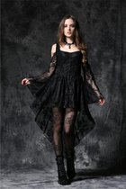 Dark In Love High low jurk -L- Gothic ghost Zwart