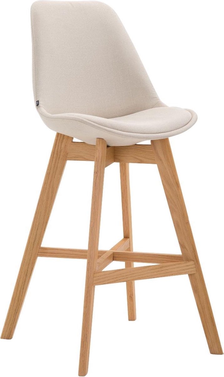 CLP Cannes Barkruk - Stof creme natura
