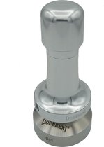 JoeFrex Café Tamper Technic Argent pression réglable jusqu'à 20kg - 53mm