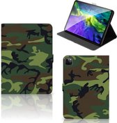 Hoesje maken iPad Pro 11 (2020) Tablet Hoes met Magneetsluiting Camouflage