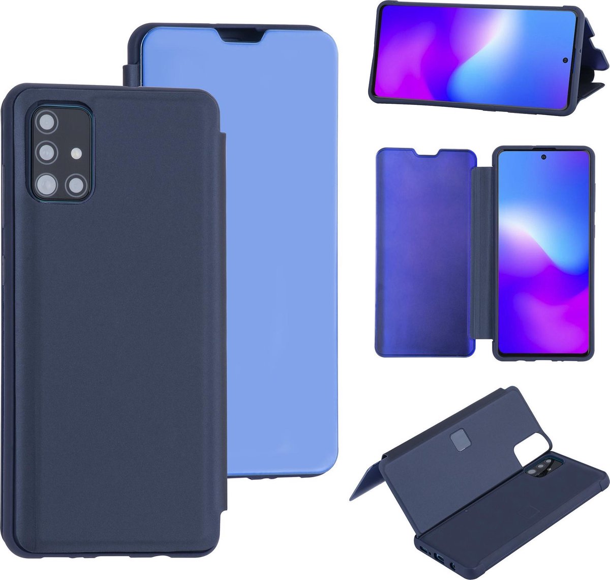 DiepBlauw hoesje Samsung Galaxy A71 - Book Case (A715F)