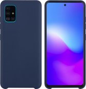 Samsung Galaxy A71 Diepblauw Backcover hoesje - silicone (A715F)