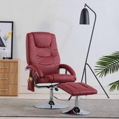 Elektrische Massage Fauteuil met voetenbankje (Incl LW anti kras viltjes) - Loungestoel - Lounge stoel - Relax stoel - Chill stoel - Lounge Bankje - Lounge Fauteil