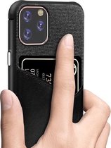 Apple Iphone 11 Pro Max Hoesje Wallet | Pashouder Leer | Lederen Hard Case | Vak voor pasjes |Zwart