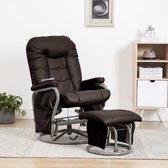 Elektrische Massage Fauteuil met voetenbankje (Incl LW anti kras viltjes) - Loungestoel - Lounge stoel - Relax stoel - Chill stoel - Lounge Bankje - Lounge Fauteil