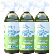Clean Greener - badkamer en toilet spray 98% natuurlijke ingredienten 3x 750ml