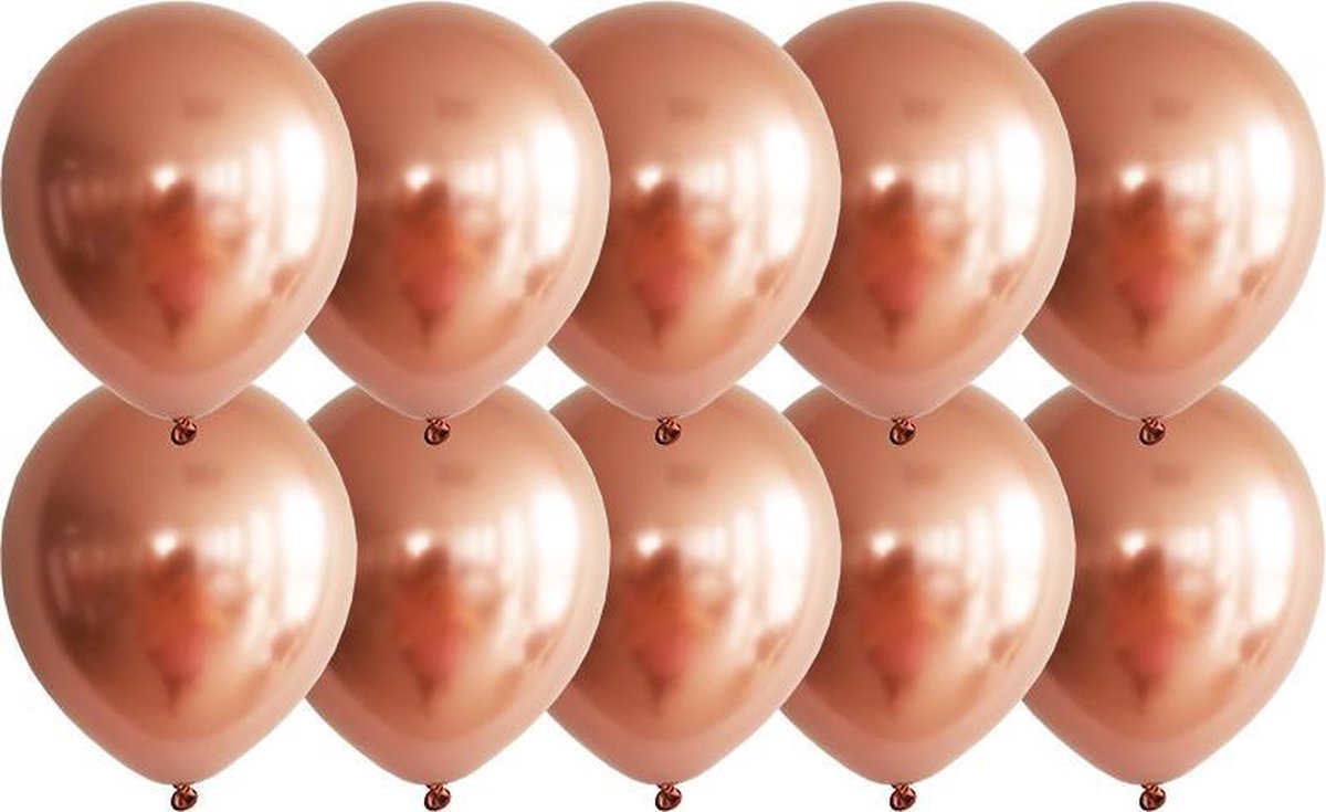 Luxe Kwaliteit Chrome Latex Ballonnen, Metallic Rose goud, 10 stuks, 12 inch (30cm) , Verjaardag, Happy Birthday, Feest, Party, Wedding, Decoratie, Versiering, Miracle Shop