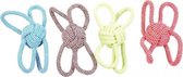 Duvo+ Scooby touw bal met 4 lussen Gemengde kleuren 25,5cm
